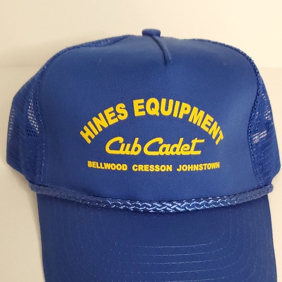 NWOT Hines Equipment Cub Cadet Blue Rope Adjustable Men’s Snapback Hat Cap New - Picture 5 of 9